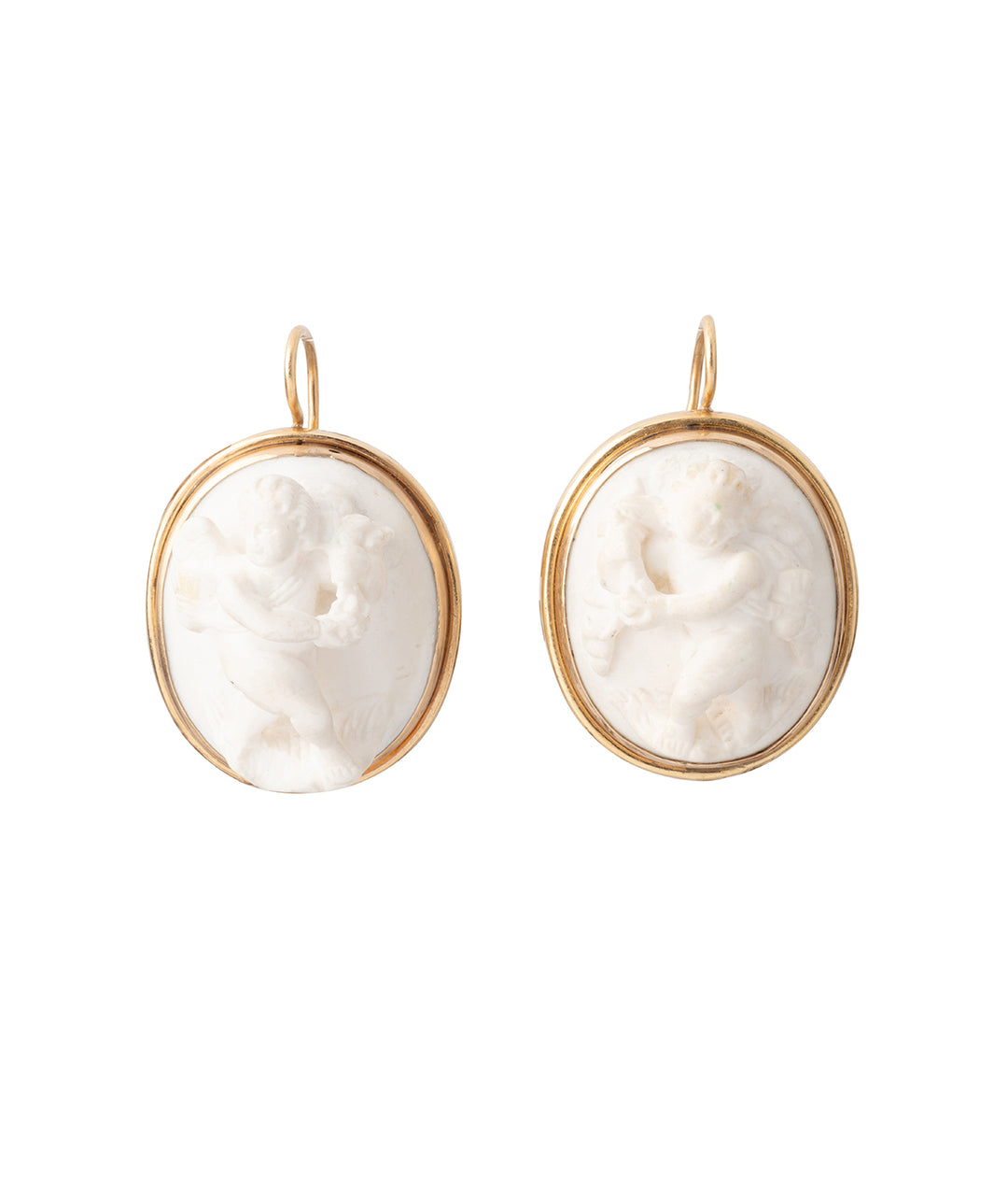 Victorian cameo lava earrings "Ruddy" - Caillou Paris