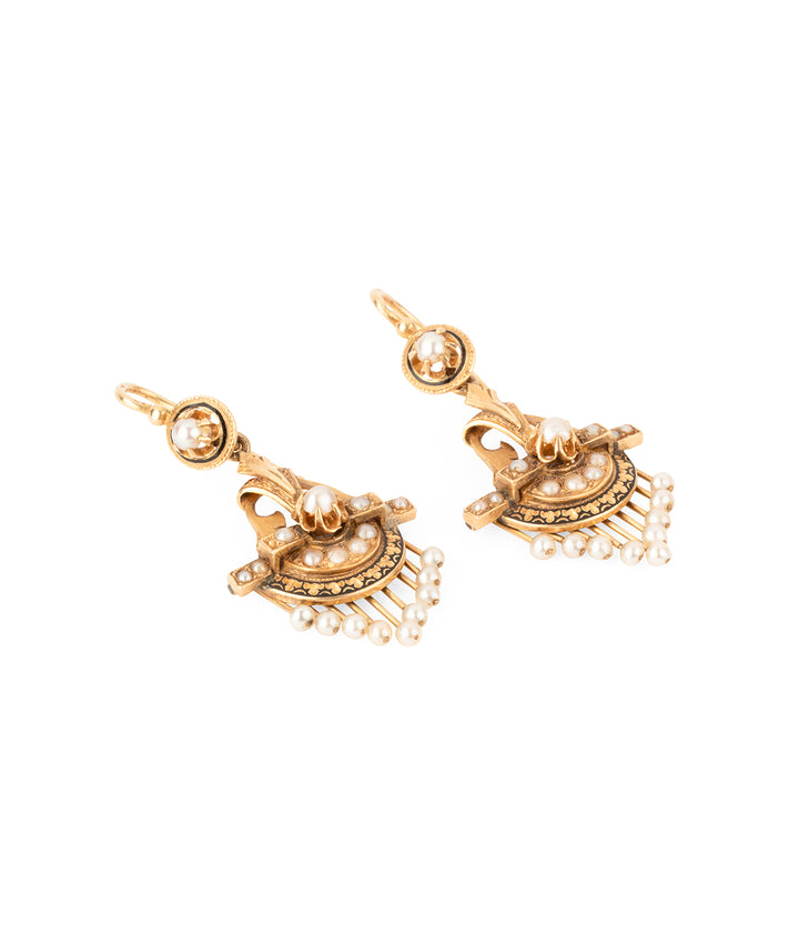 Victorian-earrings-18k-gold-pearls-Kacim-Caillou-Paris