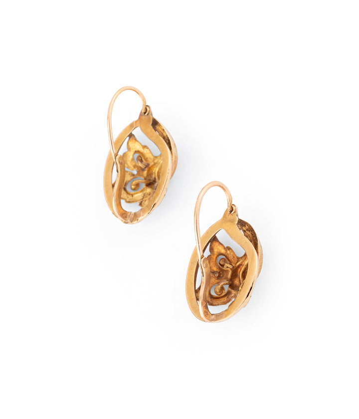 Victorian earrings gold "Goslin" - Caillou Paris