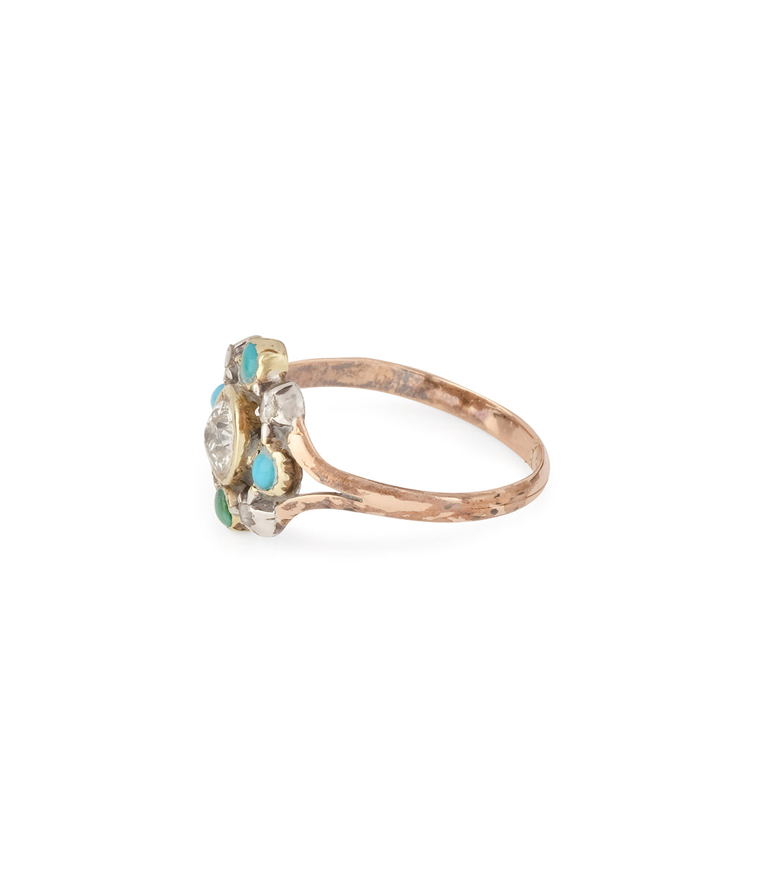 Victorian-floral-ring-diamonds-turquoise-Jouni-Caillou-Paris