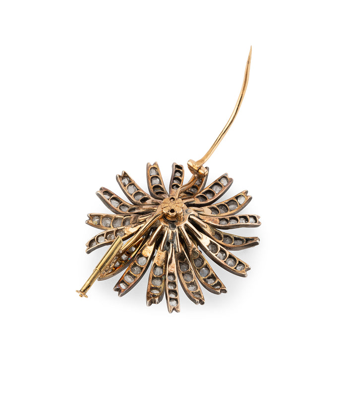Victorian-flower-brooch-rosecut-diamonds-Conny-Caillou-Paris