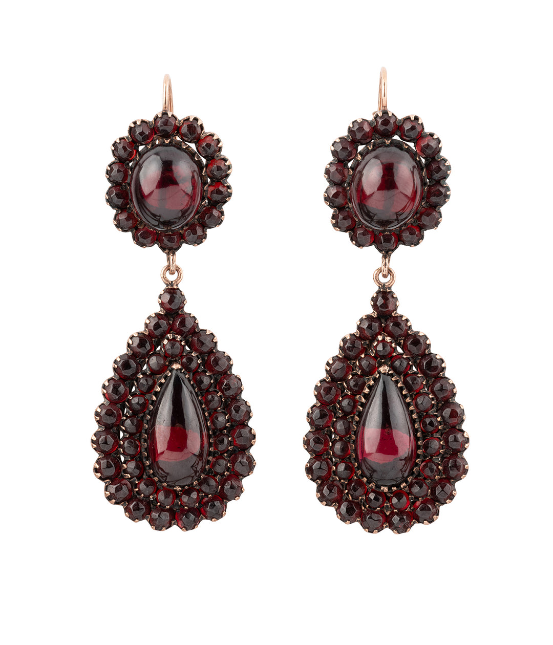 Victorian garnet earrings "Sabina" - Caillou Paris