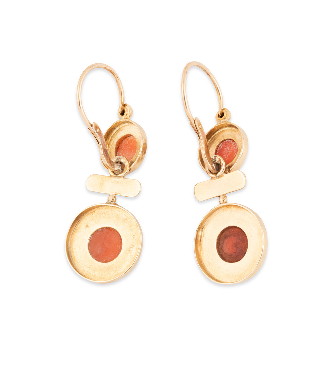 Victorian-gold-earrings-coral-Pattie