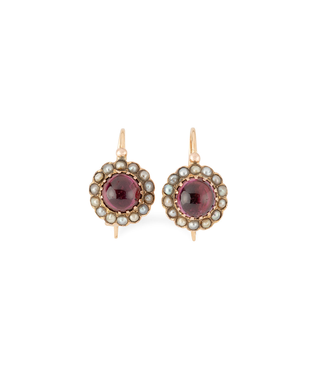 Victorian-gold-earrings-garnet-Salvi-Caillou-Paris