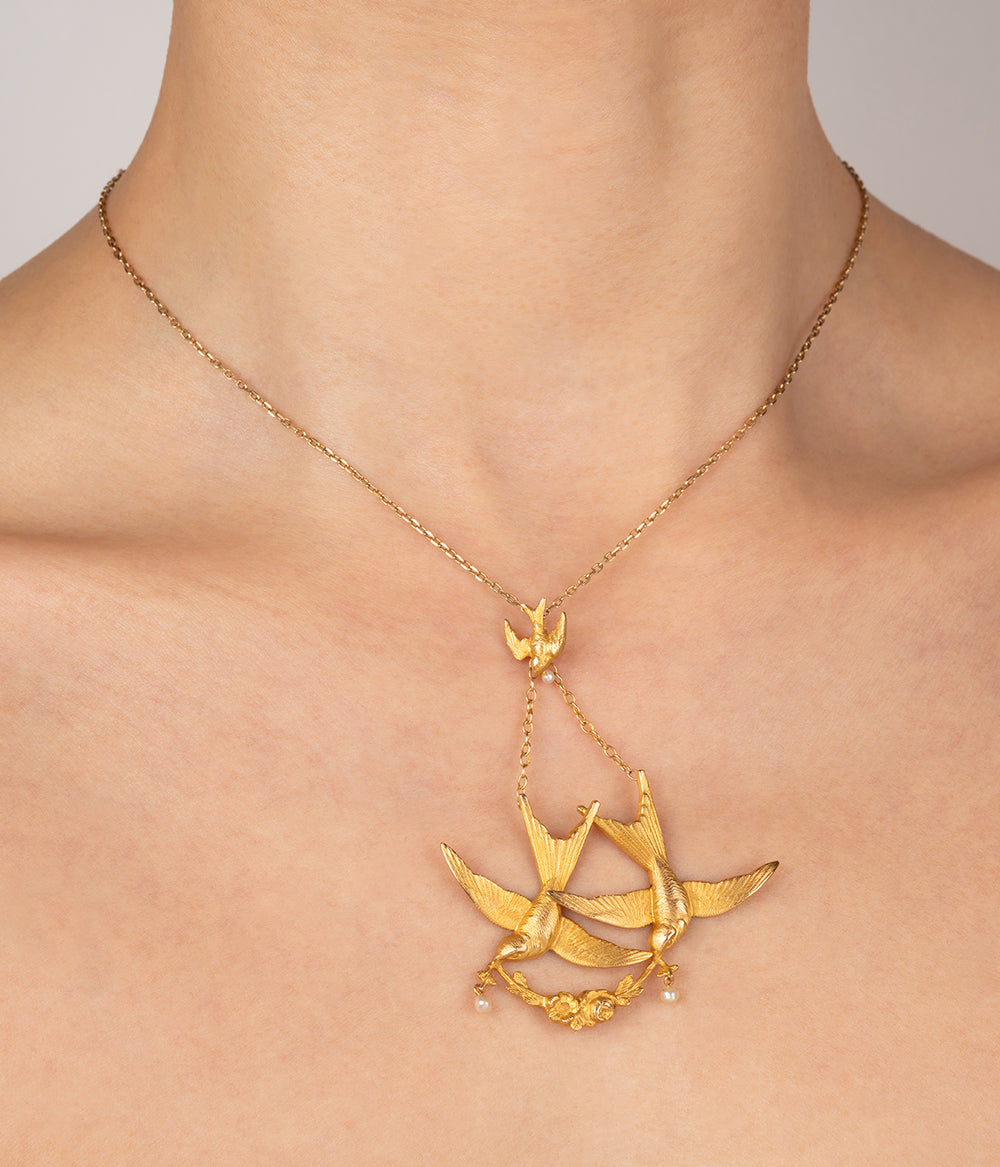 Victorian gold pearl pendant "Onni" - Caillou Paris