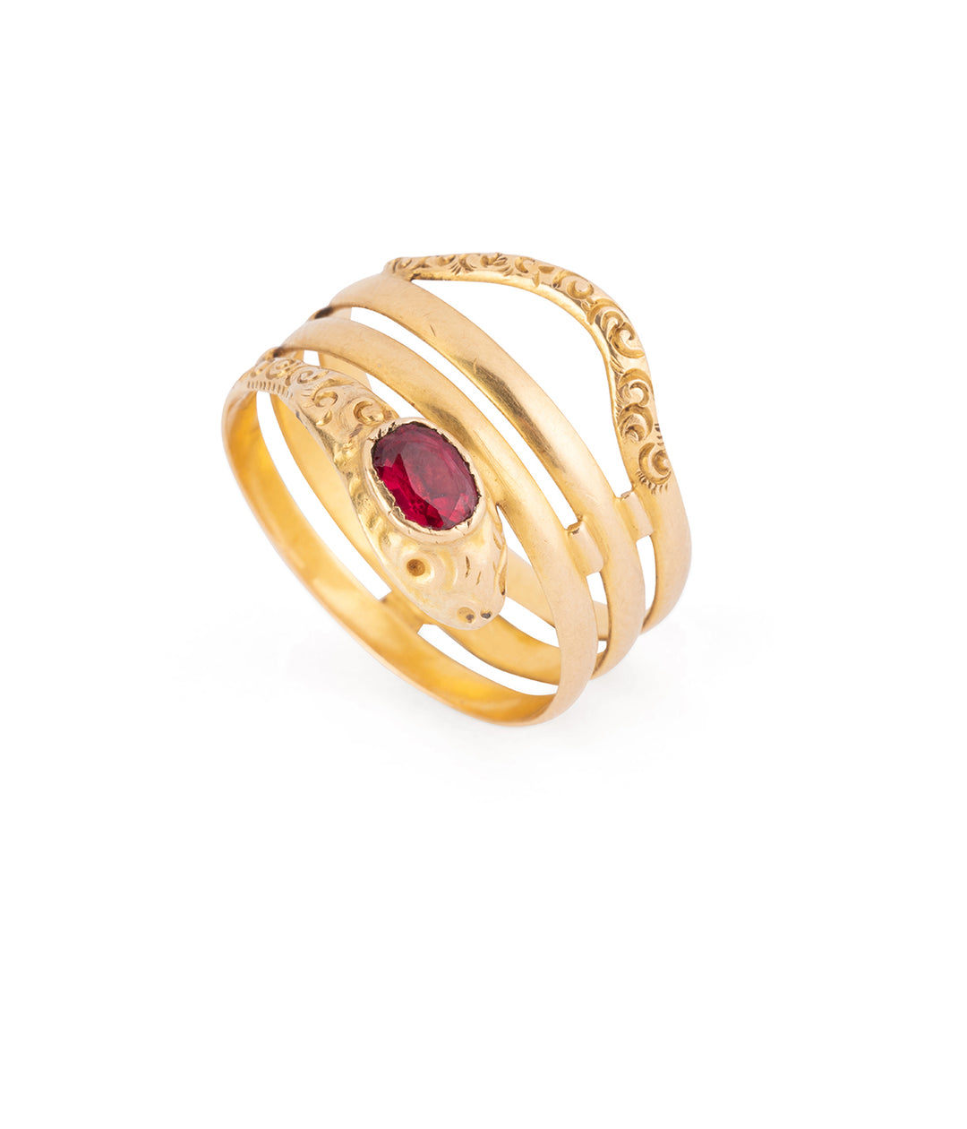 Victorian gold snake ring "Taupo" - Caillou Paris