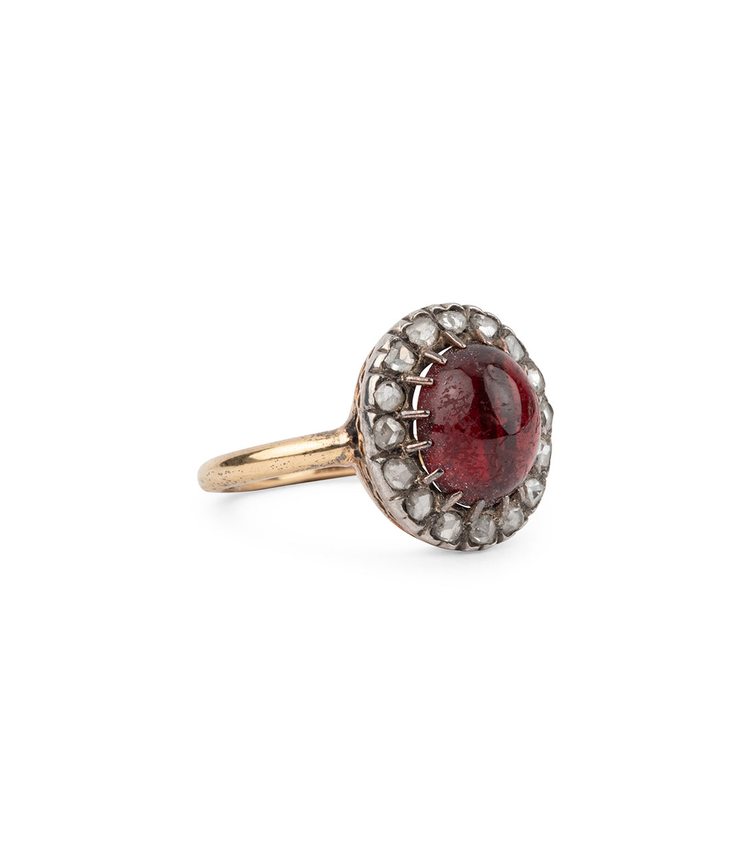 Victorian-halo-ring-garnet-diamonds-18k-gold-Jalia
