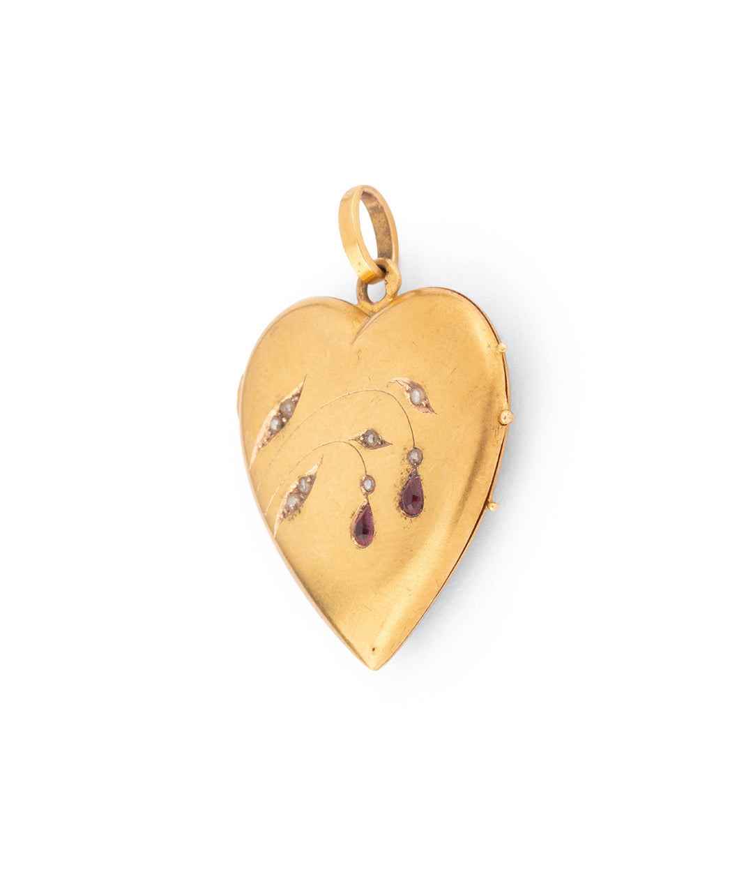 victorian heart locket in gold "Colomo" - Caillou Paris