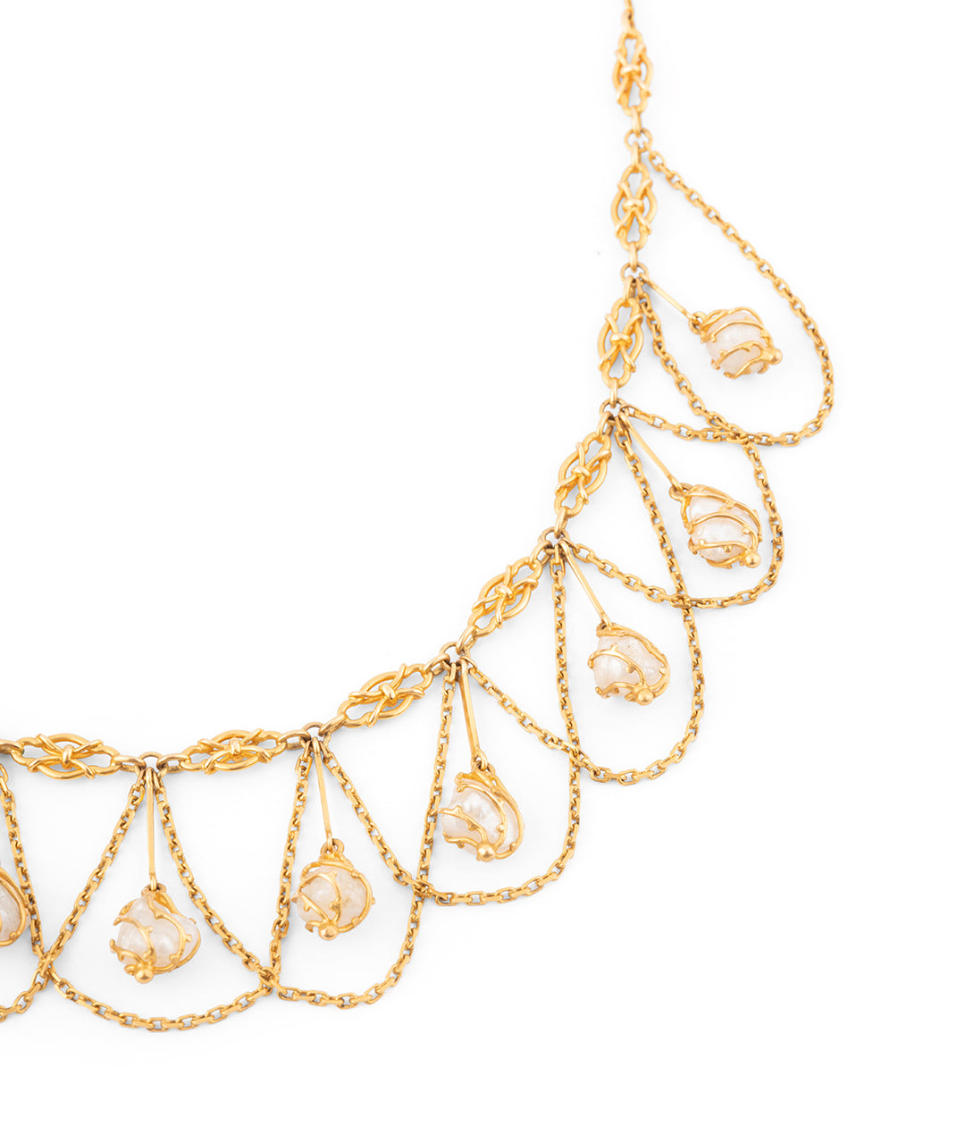Bijou Ancien Vintage Chaîne Collier Doré Or Paris France Bijou Ancien Vintage Chaîne Collier Doré Or Paris France