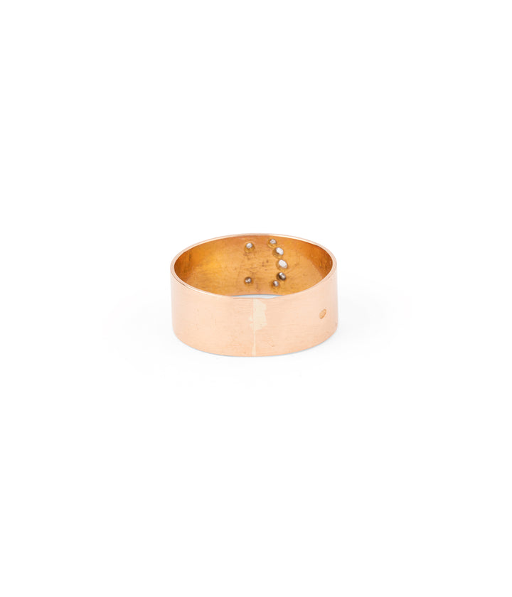 Victorian ring gold initial "Sven" - Caillou Paris