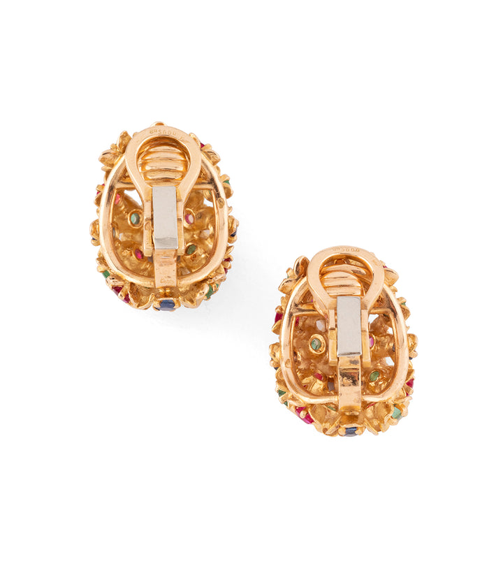 Vintage Tutti Frutti clip earrings"Kaat" - Caillou Paris