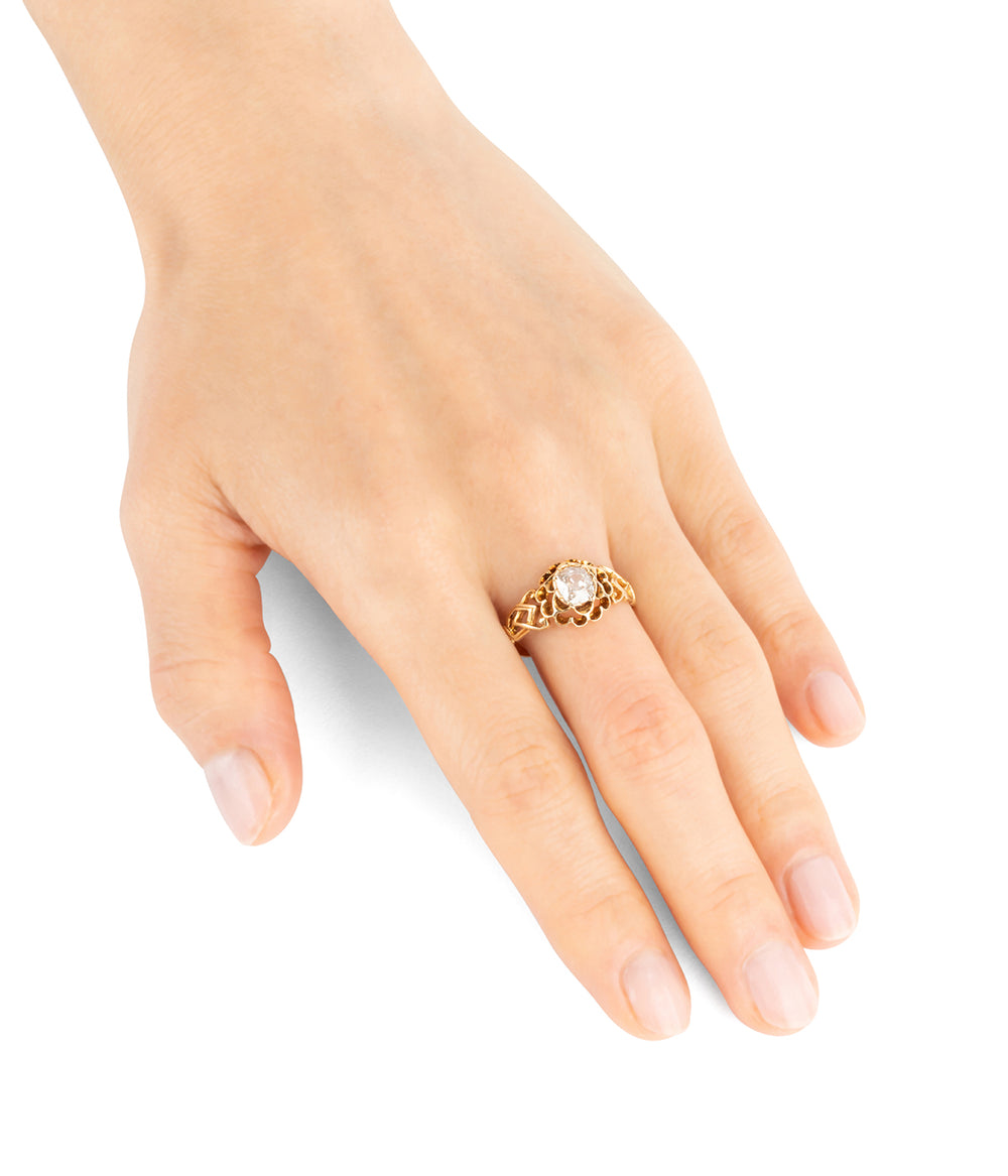 Vintage-diamond-ring-18carat-gold-Cezary-Caillou-Paris