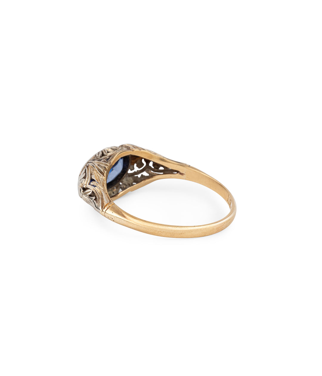 Vintage-engagement-ring-sapphire-18k-gold-Kay-Caillou-Paris