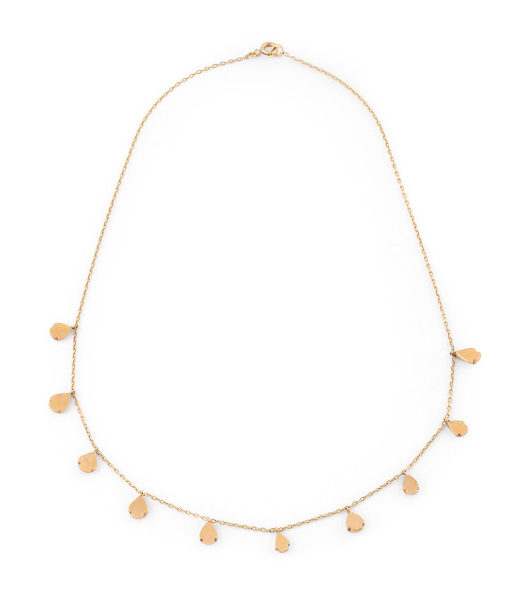 Vintage necklace rosecut diamonds in gold 18k "Yuri" - Caillou Paris