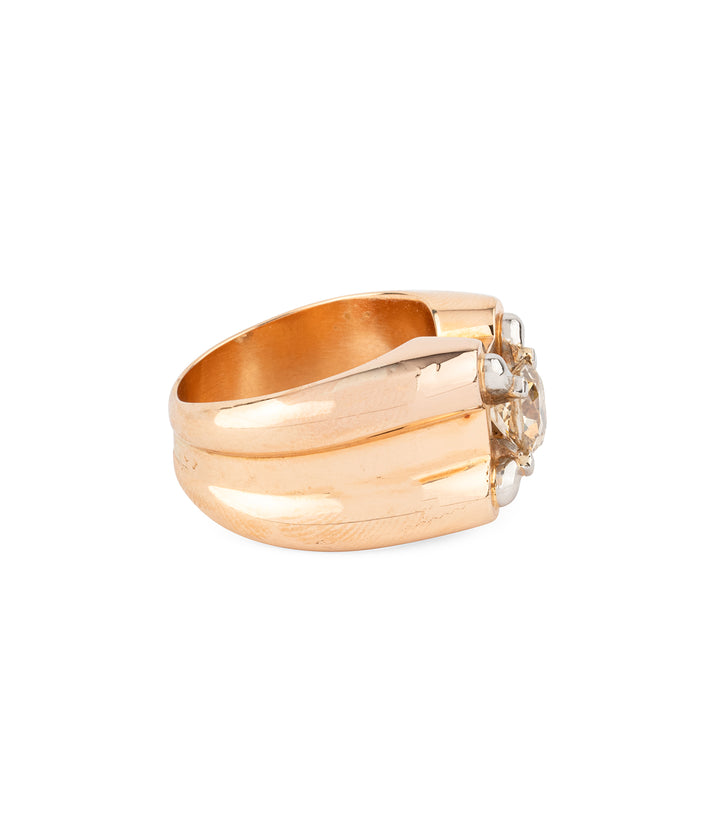 Vintage-ring-diamond-18k-gold-Driss-Caillou-Paris