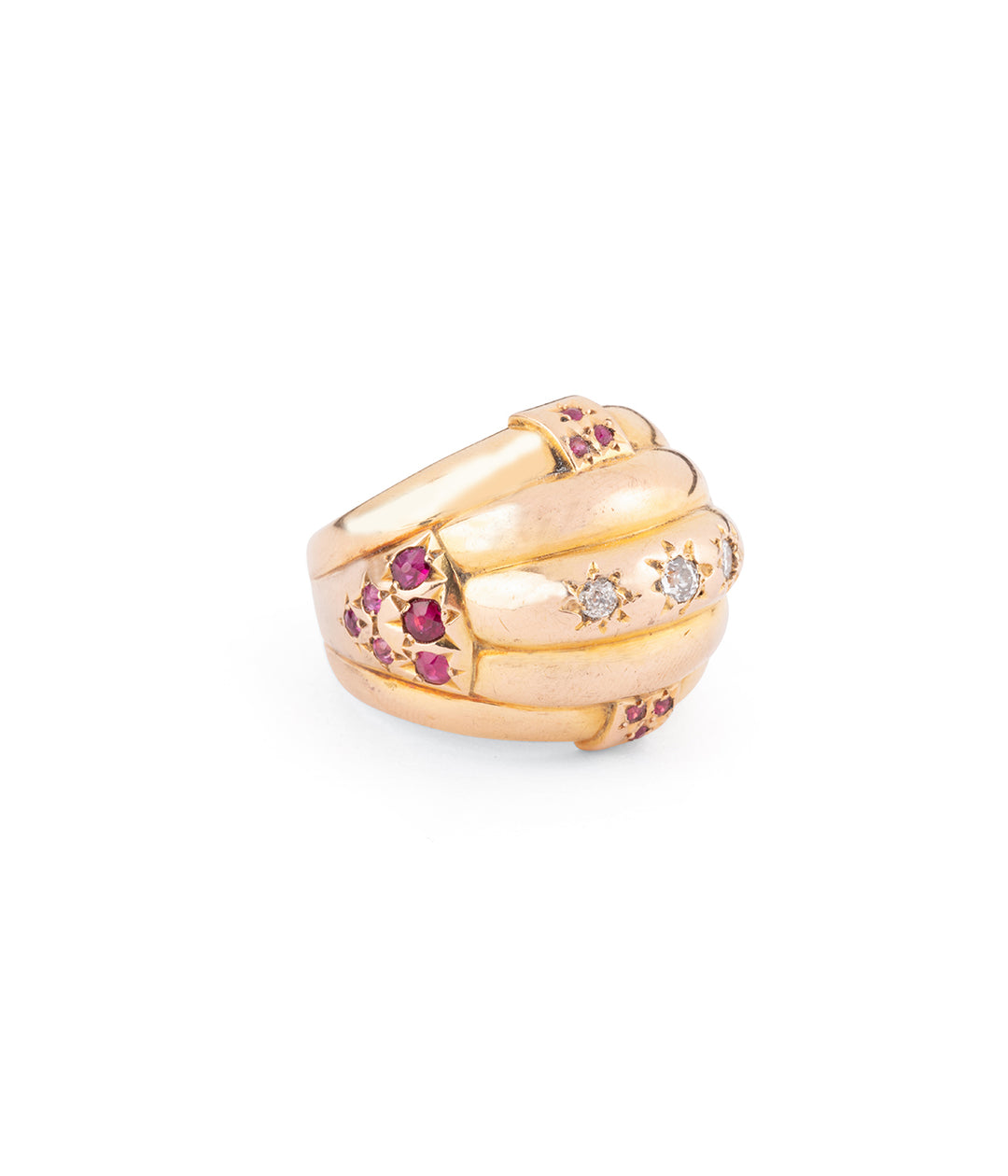 Vintage ring rubies and diamonds "Zeia" - Caillou Paris