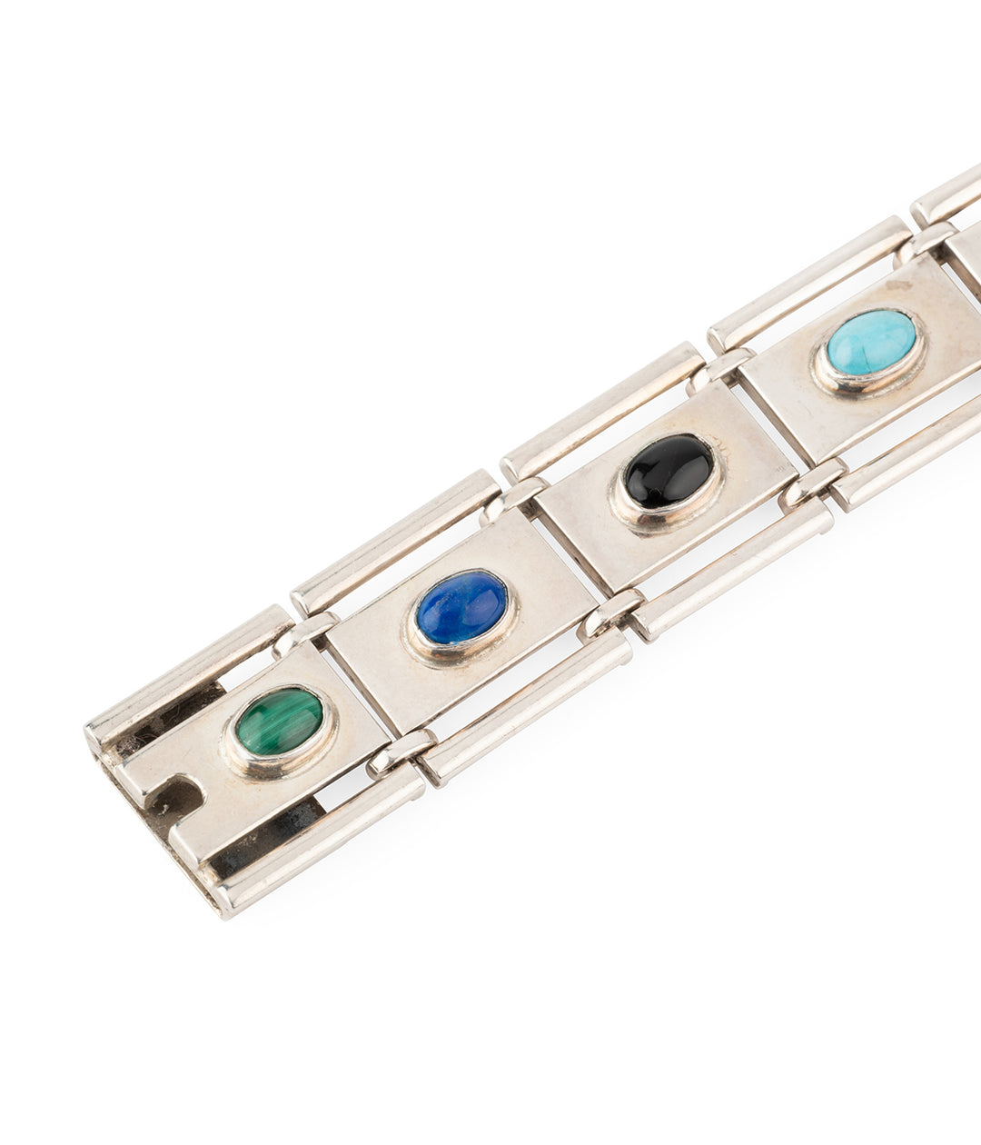 Vintage-silver-bracelet-hardstones-Arul-Caillou-Paris