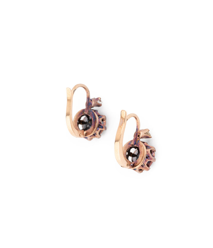 Boucles d'oreilles dormeuses anciennes diamant Donella - Caillou Paris