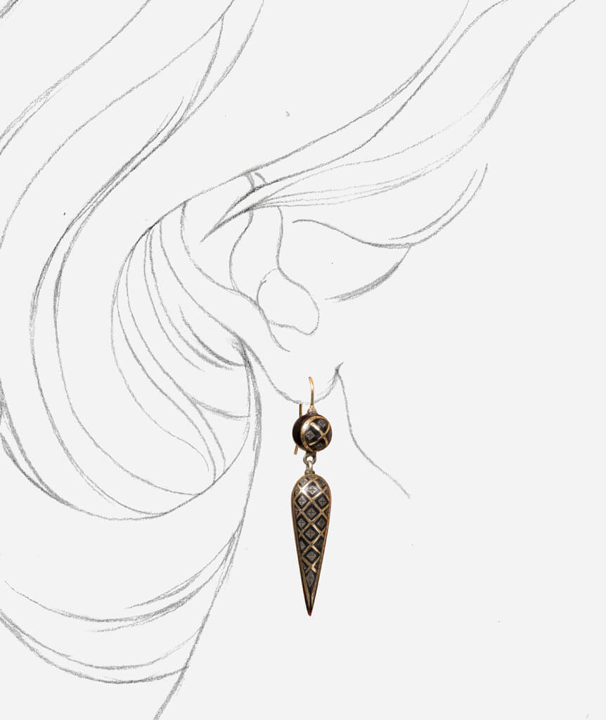 Pendants d'oreilles écaille