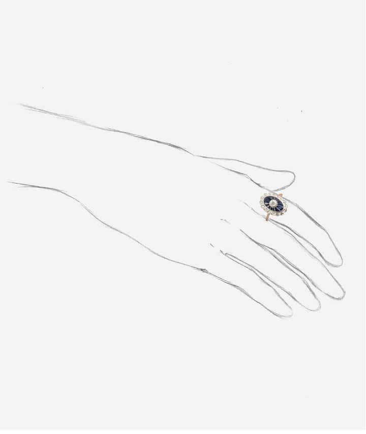 Bague Art déco "Delphinium"