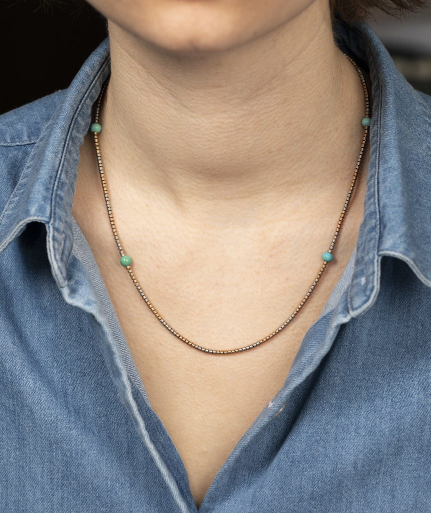 CAILLOU PARIS - Chaîne de montre deux ors porter