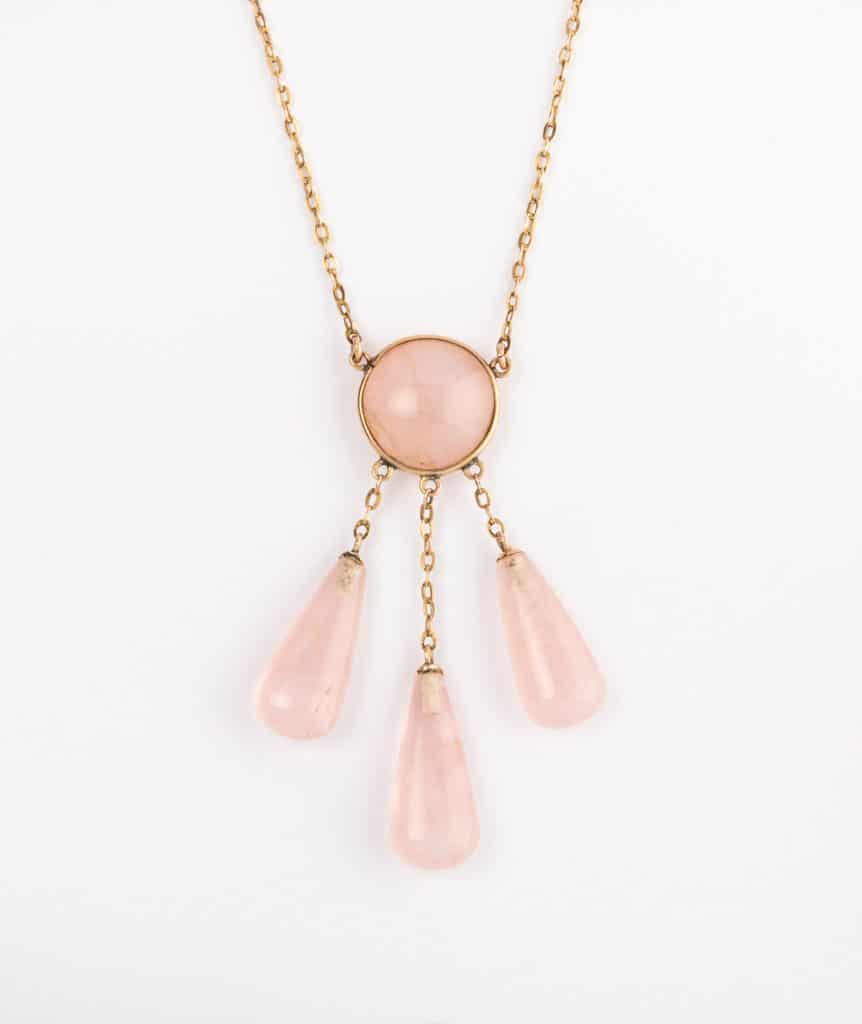 Belle Epoque pink quartz necklace Blush - Caillou Paris