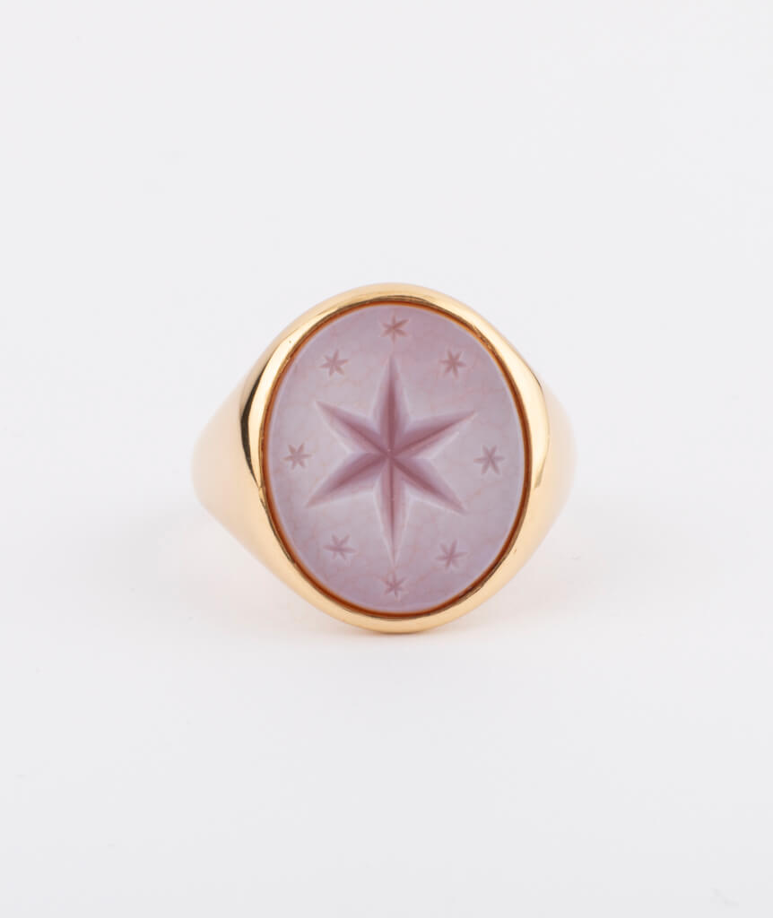 Bague intaille étoile