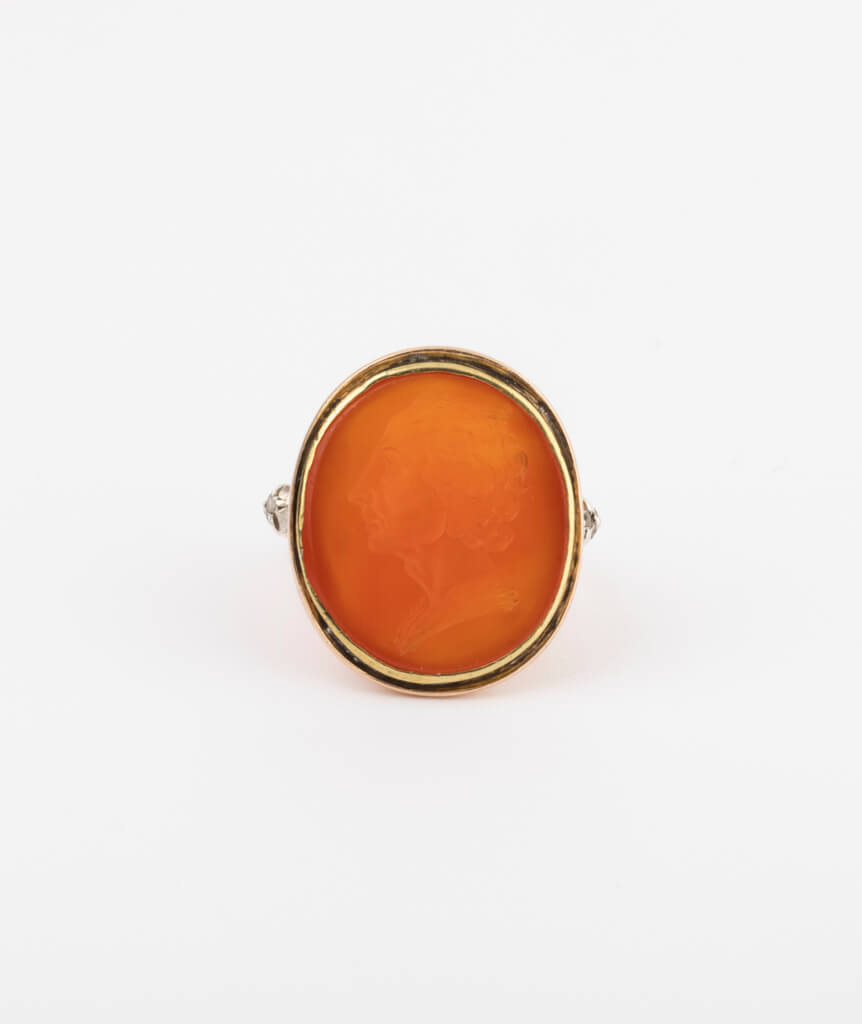 CAILLOU PARIS - bague intaille cornaline
