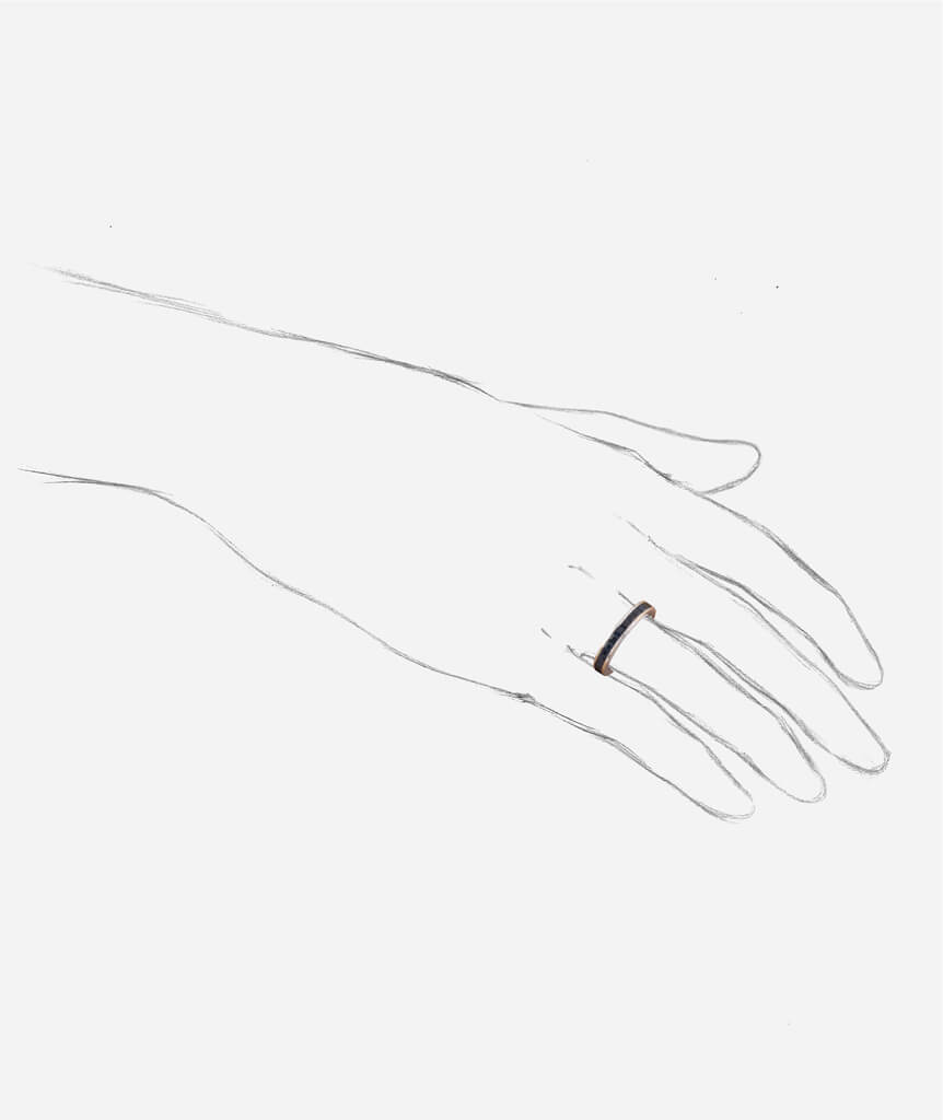 Caillou Paris - Alliance américaine saphir "Rajni" porter