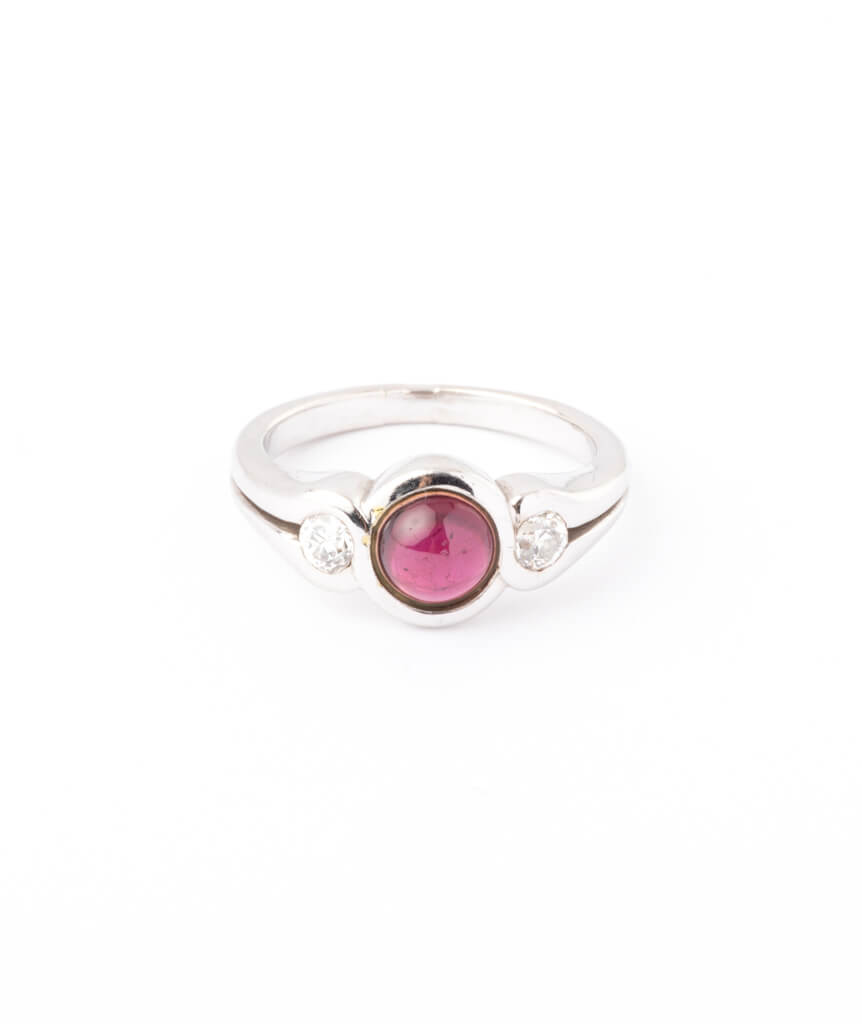 Caillou Paris - Bague Art deco Uria grenat