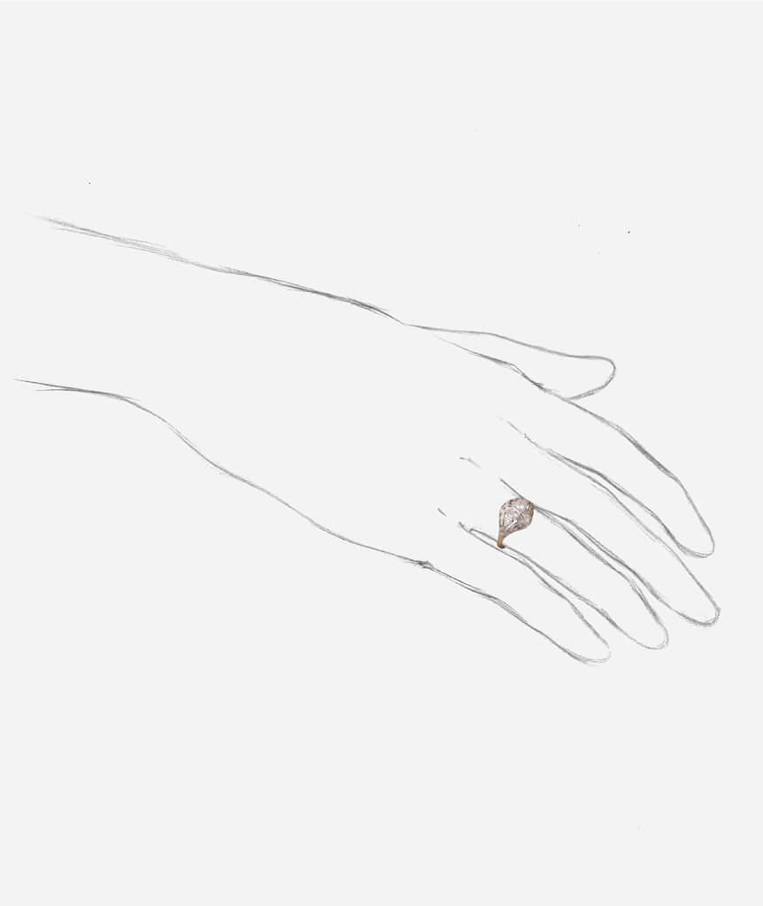 Caillou Paris - Bague Art deco diamants Premendra porter