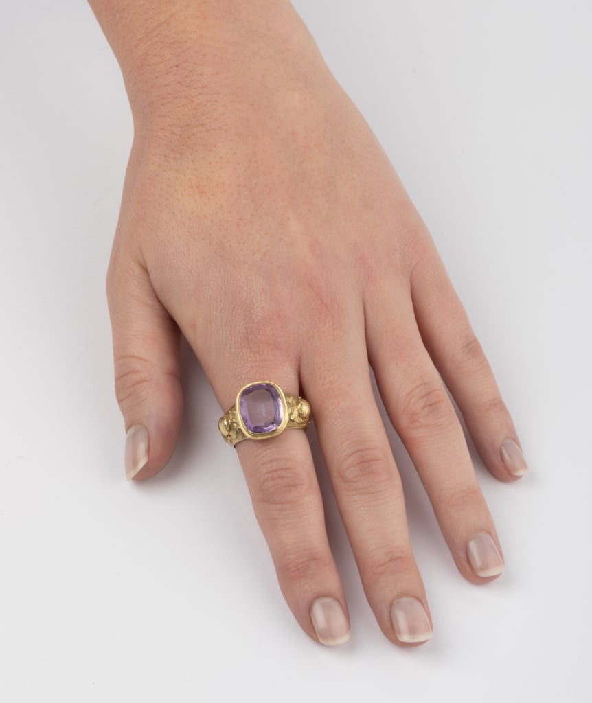 Caillou Paris Bague Art Nouveau Amethyste Rego Portee