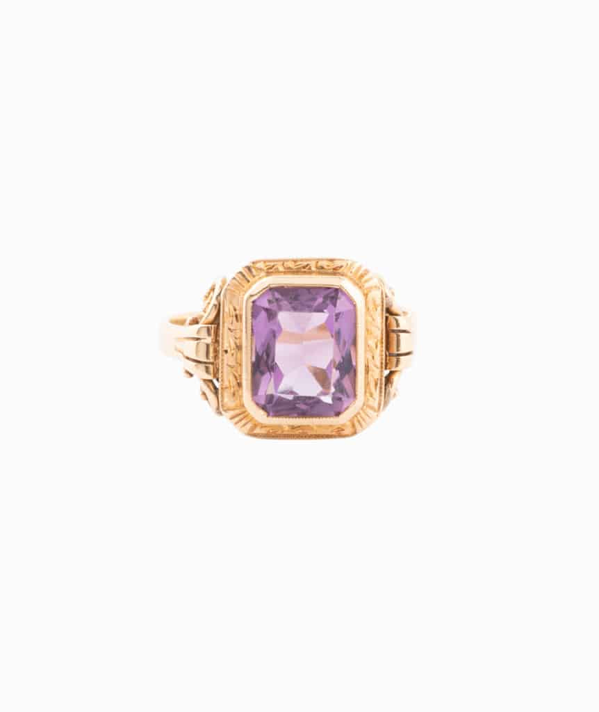 Caillou Paris Bague Napoleon Iii Amethyste Nura