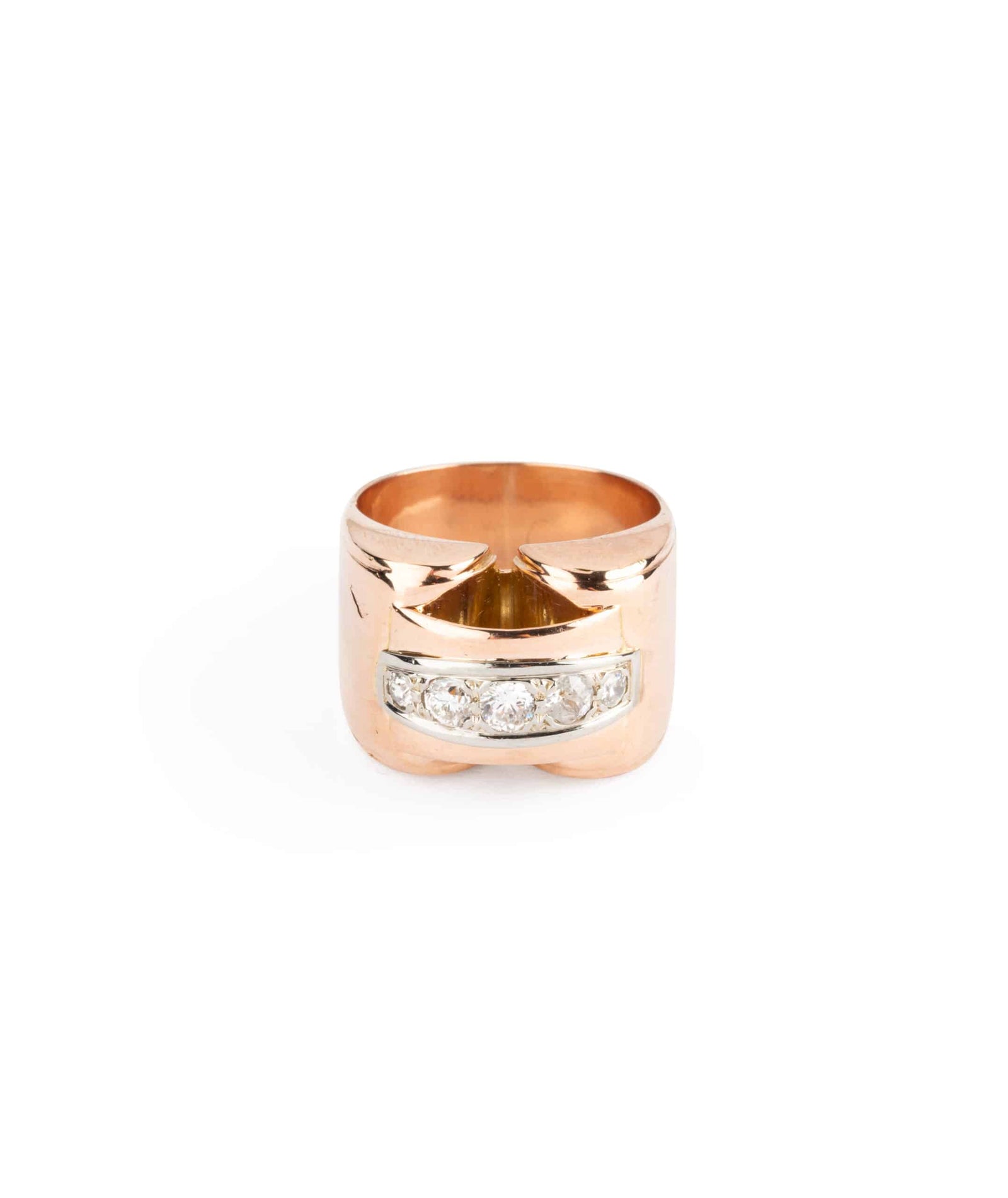 Caillou Paris Bague Tank Diamants Dallan