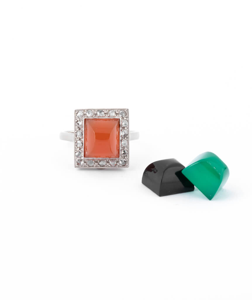 Bague ancienne cabochon Analu cabochons