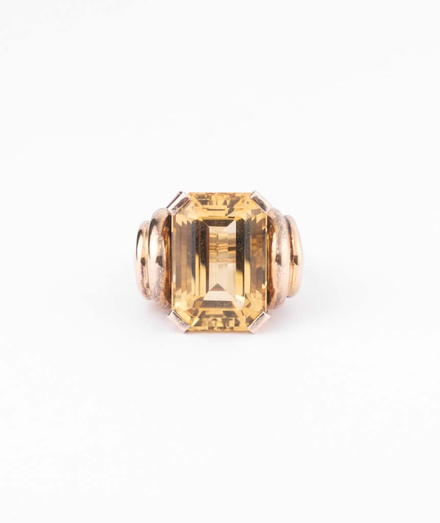 Bague ancienne citrine "Drisana"