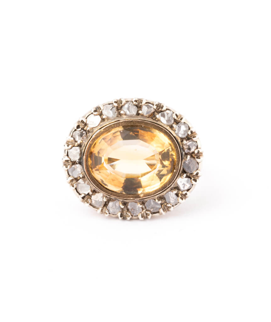 Caillou Paris - Bague ancienne citrine Sheli
