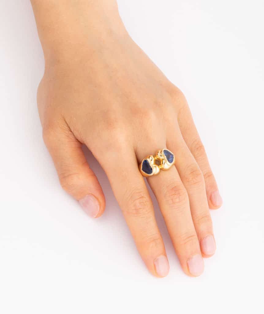 Caillou Paris Bague Ancienne Or Et Saphirs Donan Porter