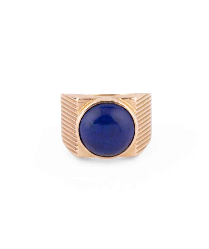 Caillou Paris Bague Chevalière Ancienne Lapis Lazuli Charvi