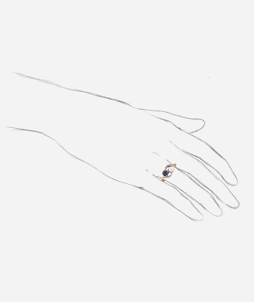 Caillou Paris - Bague toi et moi ancienne Jaana porter