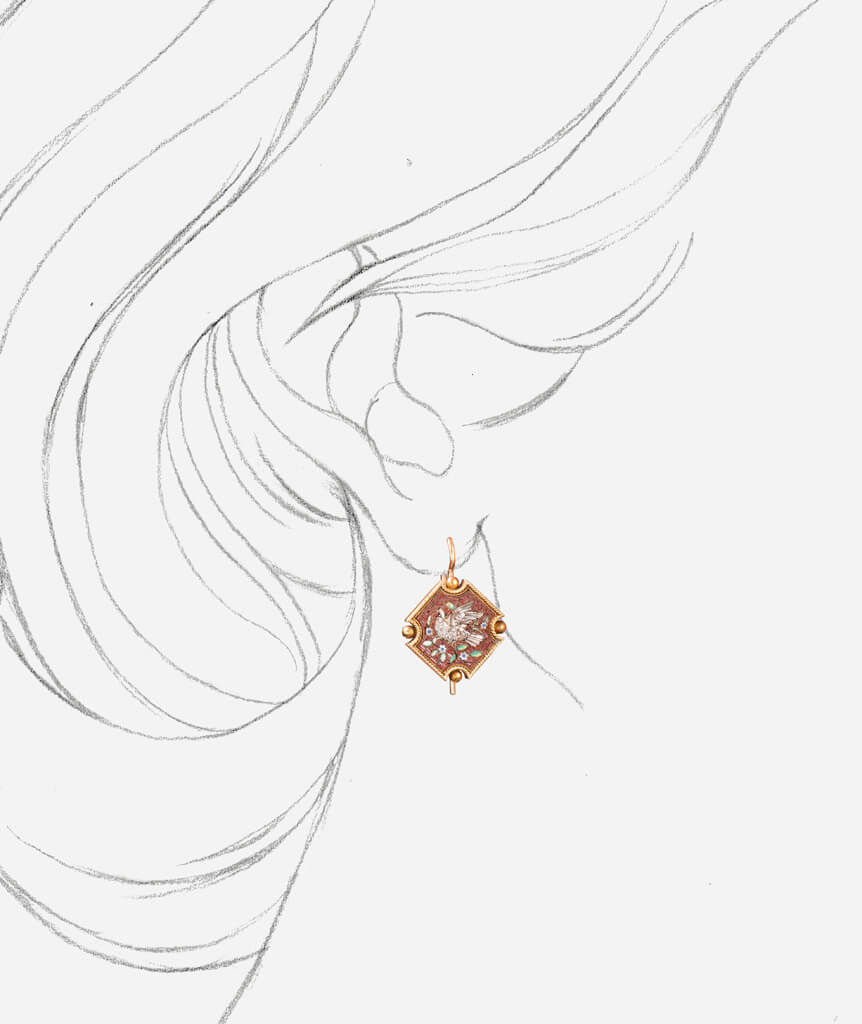 Boucle d'oreille Avita porter