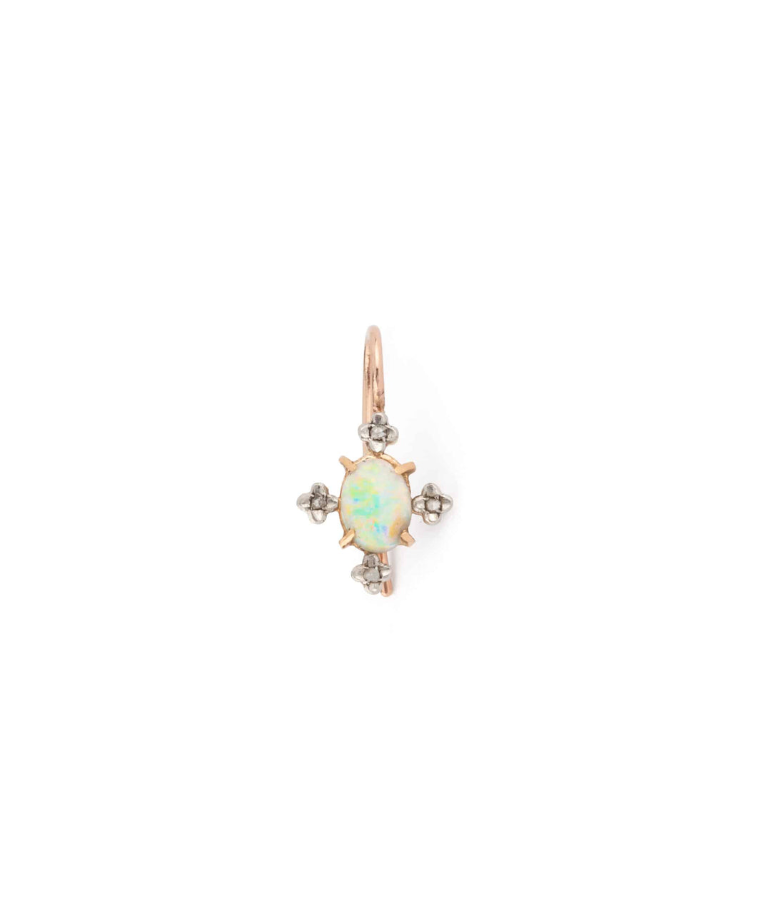 Caillou Paris Boucle Oreille Diamants Et Opale Claas