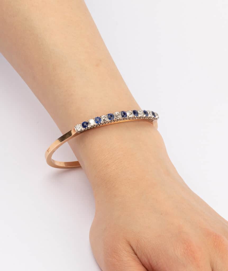 Caillou Paris Bracelet Ancien Saphir %22penna%22 Porter