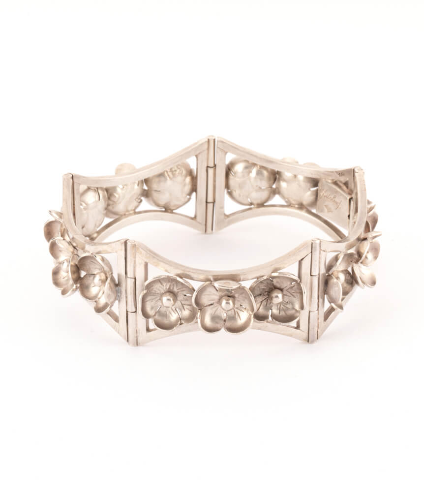 Caillou Paris - Bracelet articule Art nouveau Abeba face