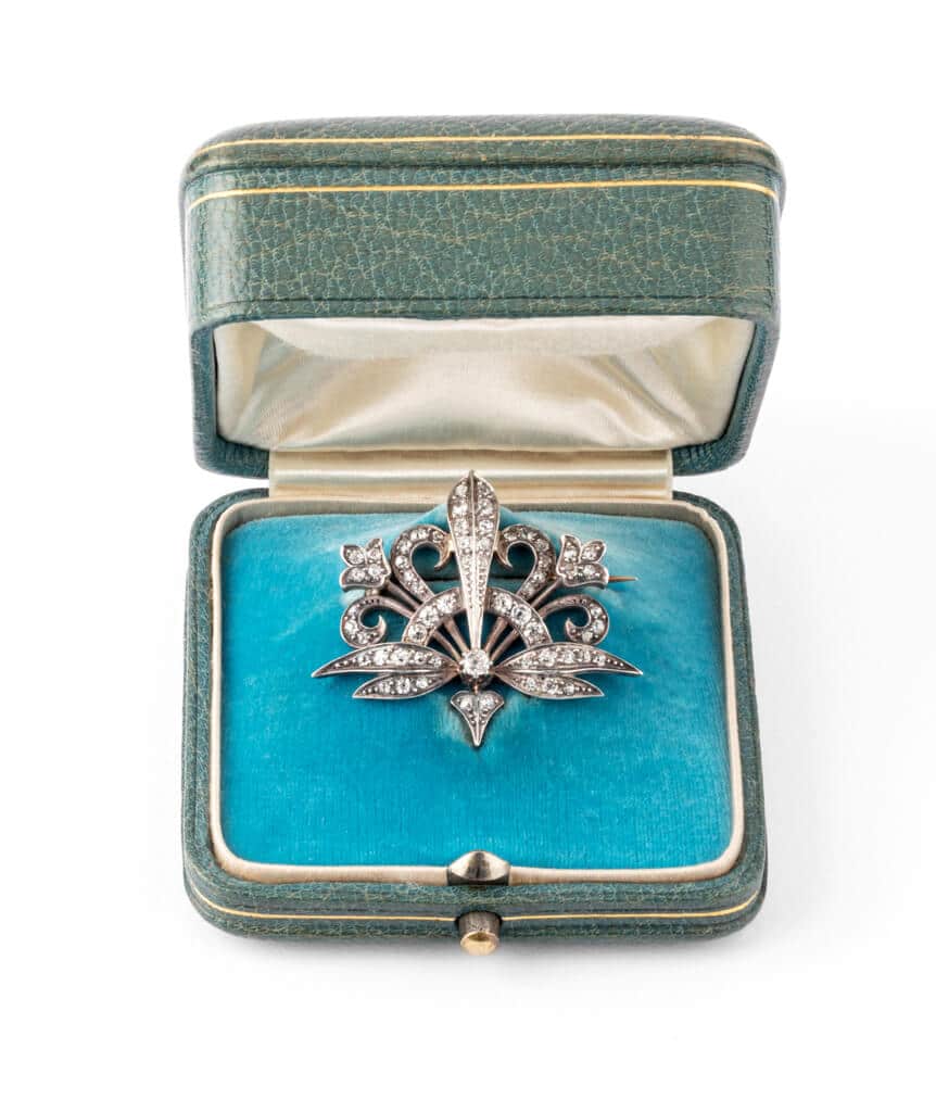 Caillou Paris - Broche Art nouveau diamant Merryl ecrin