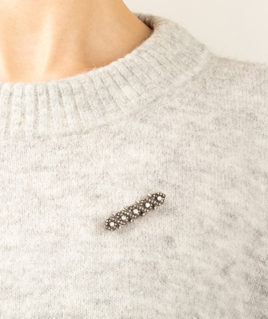 Caillou Paris Broche Napoleon Iii Argent %22rosine%22 Porter