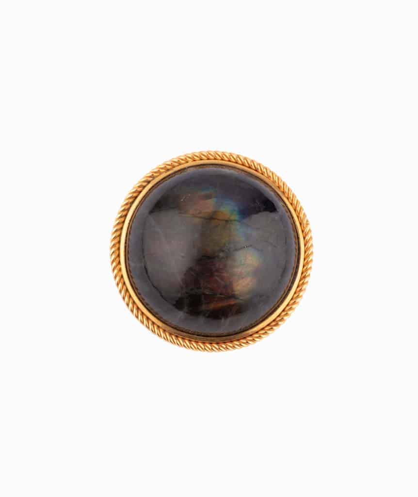 Caillou Paris Broche ancienne labradorite Chanda