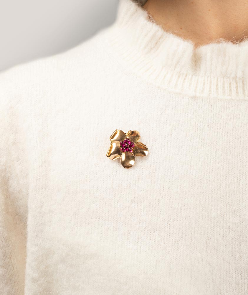 Caillou Paris - Broche fleur ancienne Glenn porter