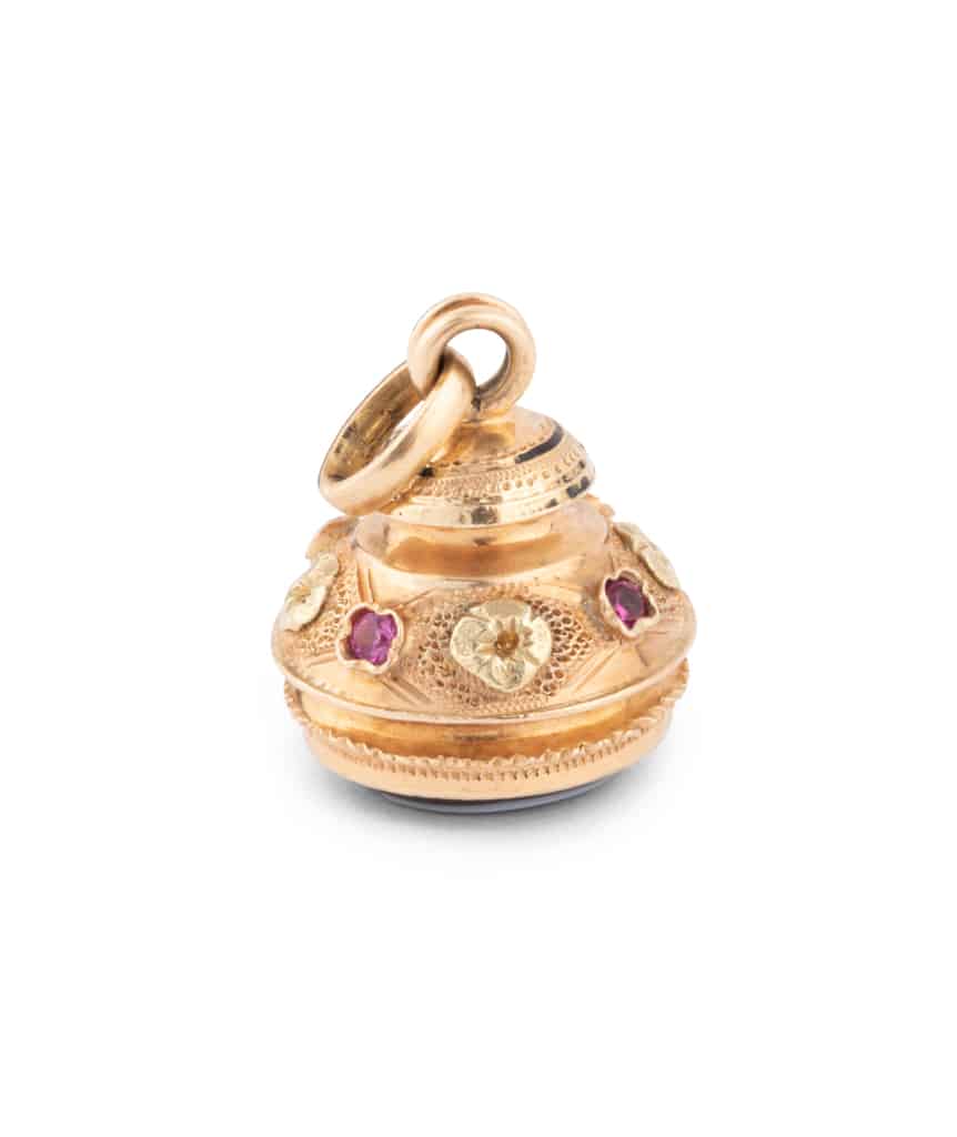 Caillou Paris Cachet Ancien Agate Et Rubis Craig