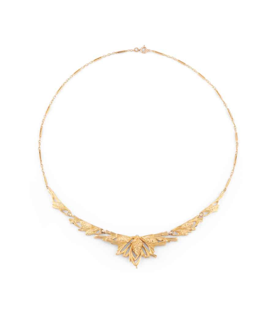 Caillou Paris Collier Art Nouveau Or Gulal